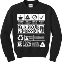 Funny Cybersecurity It Support It Security Network Engineer Kids Sweatshirt