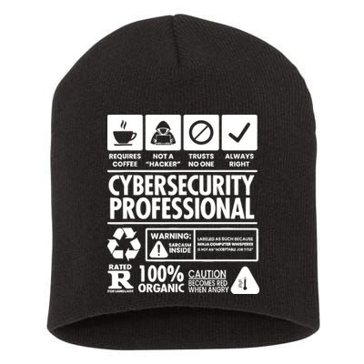 Funny Cybersecurity It Support It Security Network Engineer Short Acrylic Beanie