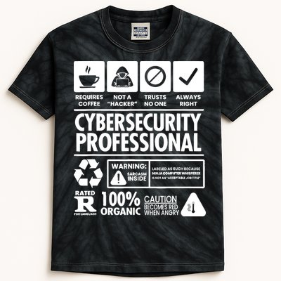 Funny Cybersecurity It Support It Security Network Engineer Kids Tie-Dye T-Shirt
