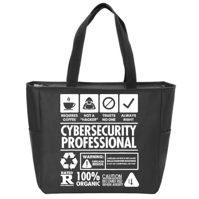 Funny Cybersecurity It Support It Security Network Engineer Zip Tote Bag