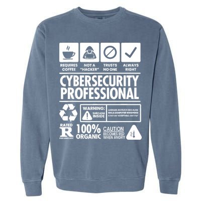 Funny Cybersecurity It Support It Security Network Engineer Garment-Dyed Sweatshirt