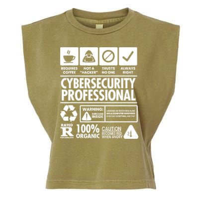 Funny Cybersecurity It Support It Security Network Engineer Garment-Dyed Women's Muscle Tee