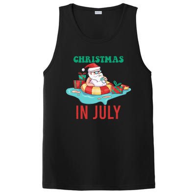 Funny Christmas In July Summer Santa PosiCharge Competitor Tank