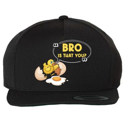 Funny Chicken Is That You Bro Design Chick Egg Gift Wool Snapback Cap