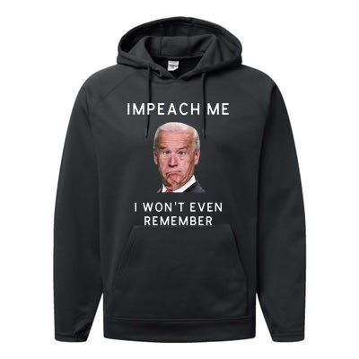 Funny Conservative Impeach Joe Biden Performance Fleece Hoodie