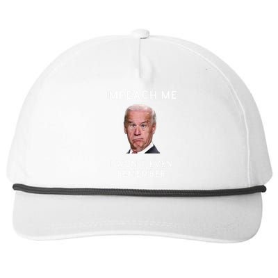 Funny Conservative Impeach Joe Biden Snapback Five-Panel Rope Hat