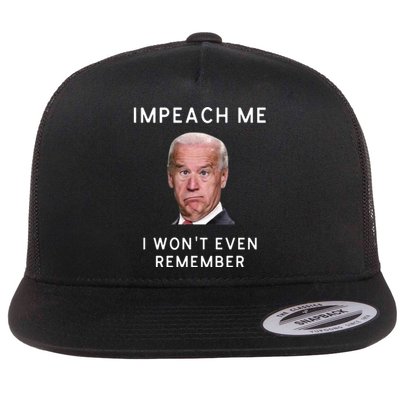 Funny Conservative Impeach Joe Biden Flat Bill Trucker Hat