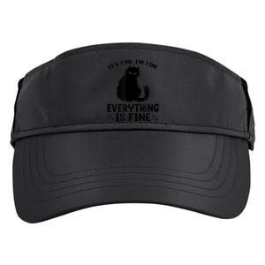 Funny cat It's Fine I'm Fine Everything Is Fine Meow Kitty Adult Drive Performance Visor