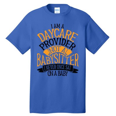 Funny Care I’m A Daycare Provider Not A Sitter Gift Tall T-Shirt