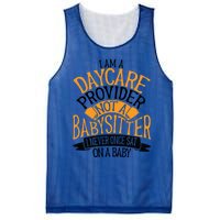 Funny Care I’m A Daycare Provider Not A Sitter Gift Mesh Reversible Basketball Jersey Tank