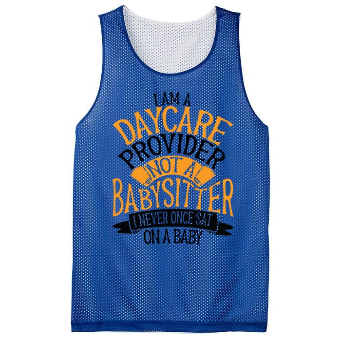 Funny Care I’m A Daycare Provider Not A Sitter Gift Mesh Reversible Basketball Jersey Tank