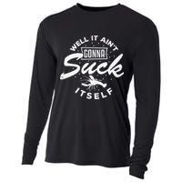 Funny Crawfish It Aint Gonna Suck Itself Crayfish Men Cooling Performance Long Sleeve Crew