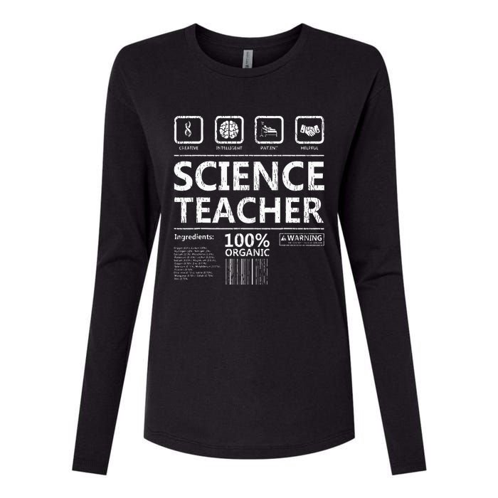 Funny Creative Intelegent Science Chemistry Biology Teacher Womens Cotton Relaxed Long Sleeve T-Shirt