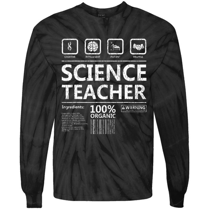 Funny Creative Intelegent Science Chemistry Biology Teacher Tie-Dye Long Sleeve Shirt