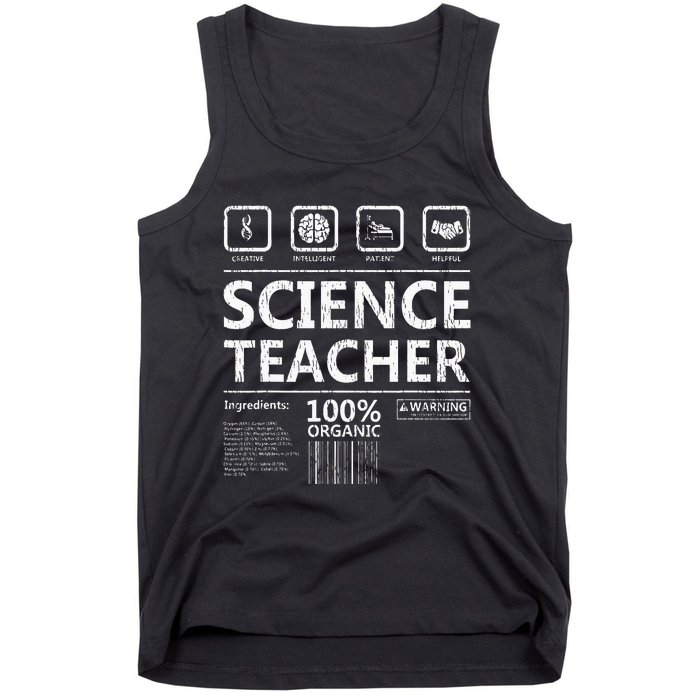 Funny Creative Intelegent Science Chemistry Biology Teacher Tank Top