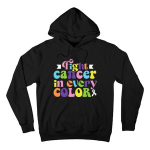 Fight Cancer In All Color Awareness Flower Ribbon Heart Hope Hoodie