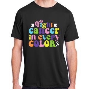 Fight Cancer In All Color Awareness Flower Ribbon Heart Hope Adult ChromaSoft Performance T-Shirt