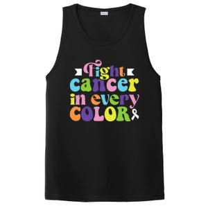 Fight Cancer In All Color Awareness Flower Ribbon Heart Hope PosiCharge Competitor Tank