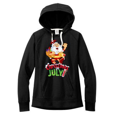 Funny Christmas in July Summer Reindeer Float Xmas Women's Fleece Hoodie