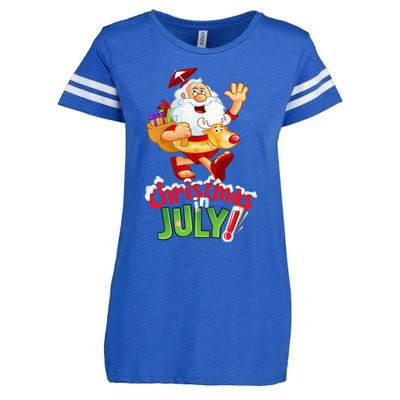 Funny Christmas in July Summer Reindeer Float Xmas Enza Ladies Jersey Football T-Shirt