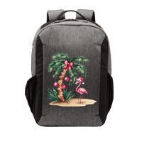 Flamingo Christmas In July Coquette Bow Palm Tree Summer Vector Backpack