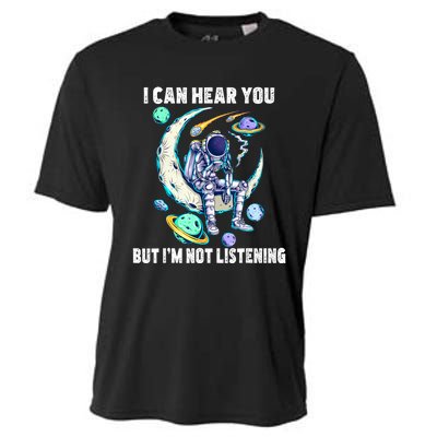 Funny Cat I Can Hear You But Im Listening Cooling Performance Crew T-Shirt