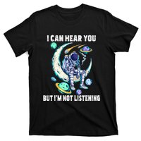 Funny Cat I Can Hear You But Im Listening T-Shirt