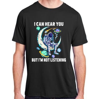 Funny Cat I Can Hear You But Im Listening Adult ChromaSoft Performance T-Shirt