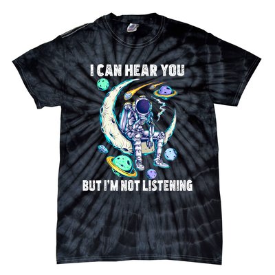 Funny Cat I Can Hear You But Im Listening Tie-Dye T-Shirt