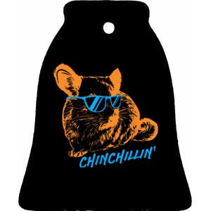 Funny Chinchillin I Chinchilla Owners Ceramic Bell Ornament