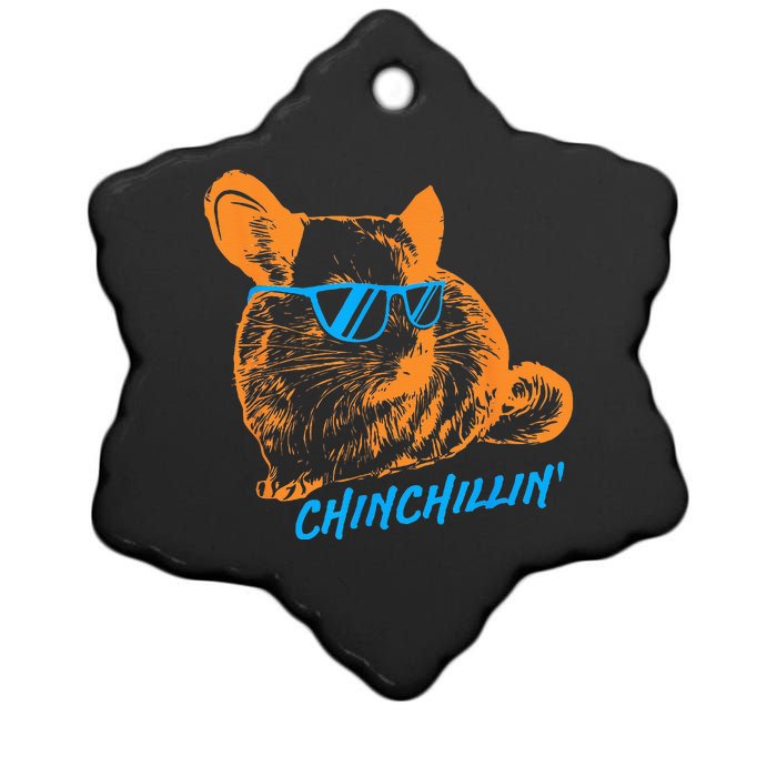 Funny Chinchillin I Chinchilla Owners Ceramic Star Ornament