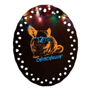 Funny Chinchillin I Chinchilla Owners Ceramic Oval Ornament