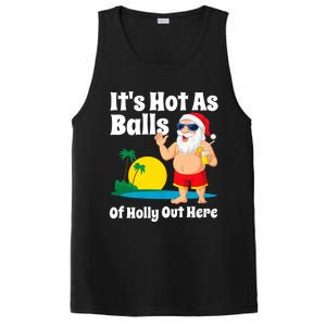 Funny Christmas In July Hot As Balls Santa Summer Party Gift PosiCharge Competitor Tank