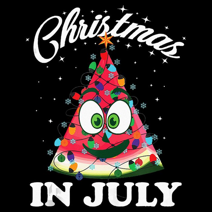 Funny Christmas in July Summer Watermelon Flat Bill Trucker Hat