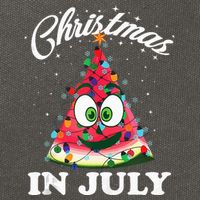 Funny Christmas in July Summer Watermelon Cotton Canvas Backpack