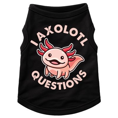 Funny Cute I Axolotl Questions Doggie Tank