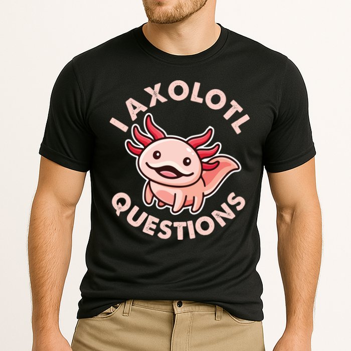 Funny Cute I Axolotl Questions Performance Shirt