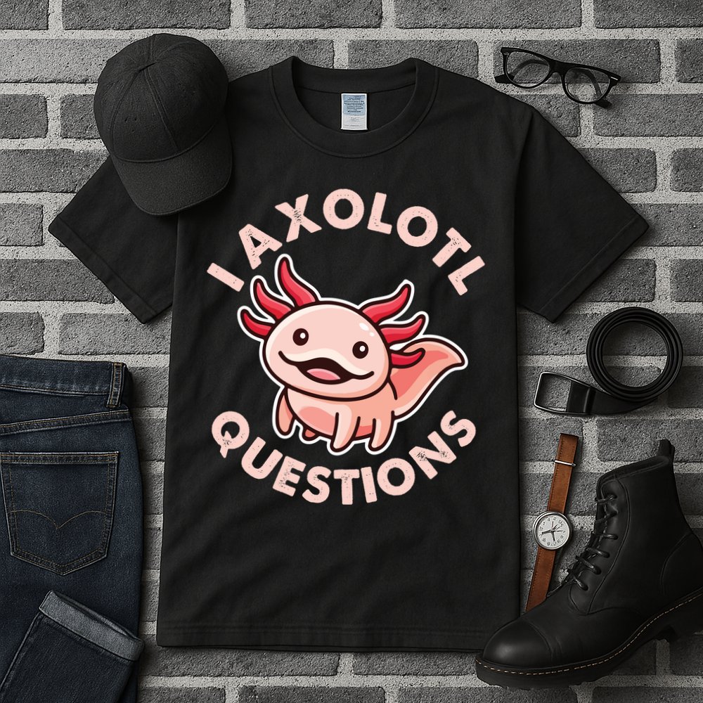 Funny Cute I Axolotl Questions Tall T-Shirt