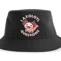 Funny Cute I Axolotl Questions Sustainable Bucket Hat