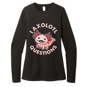 Funny Cute I Axolotl Questions Womens CVC Long Sleeve Shirt