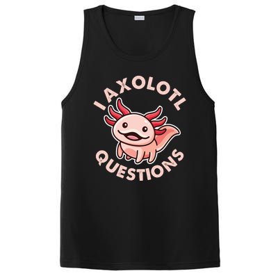 Funny Cute I Axolotl Questions PosiCharge Competitor Tank