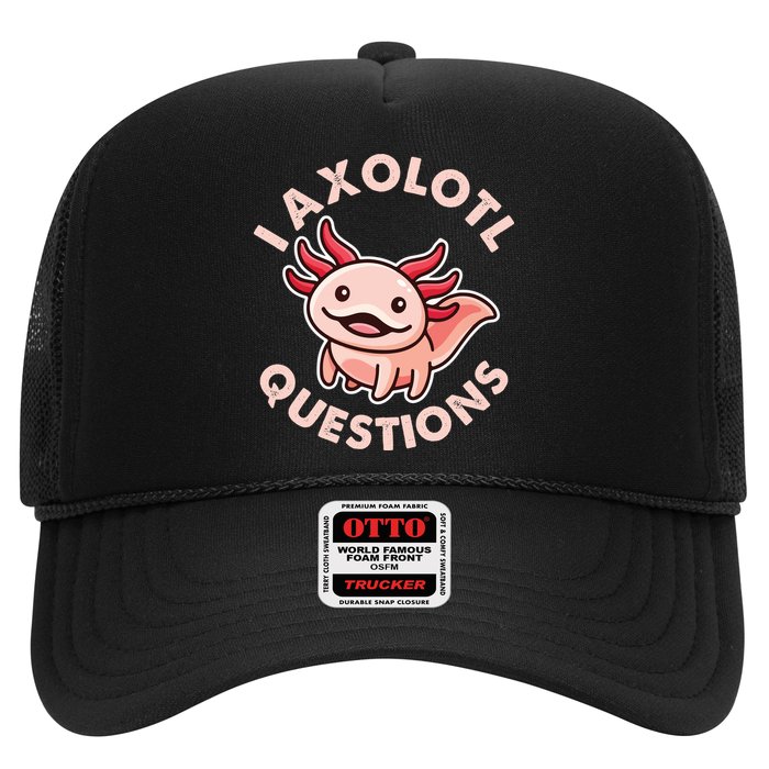 Funny Cute I Axolotl Questions Trucker Hat