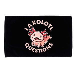 Funny Cute I Axolotl Questions Microfiber Hand Towel