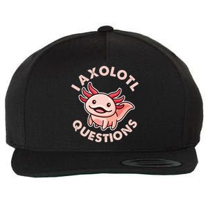 Funny Cute I Axolotl Questions Wool Snapback Cap