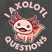 Funny Cute I Axolotl Questions Vector Backpack