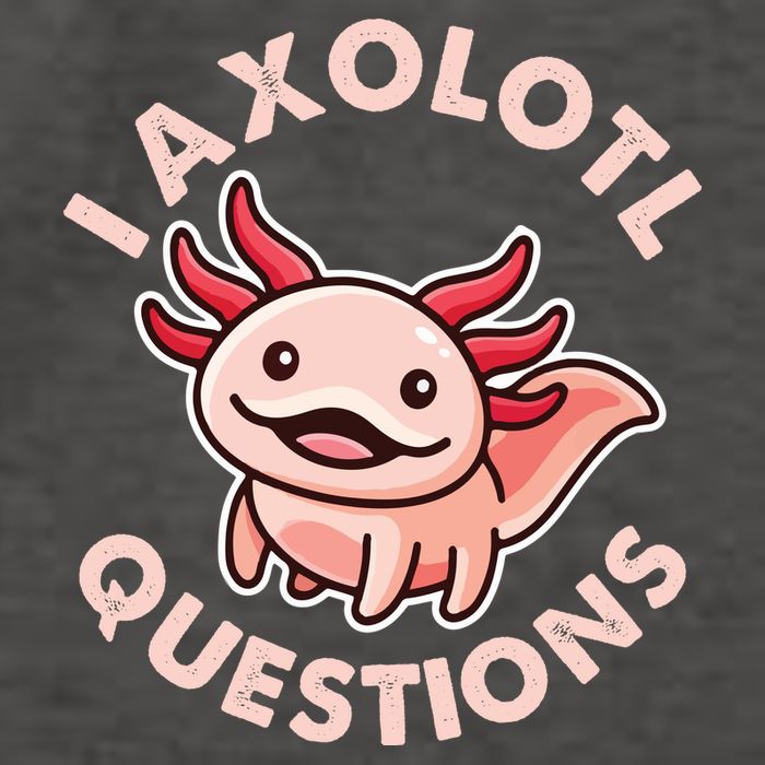 Funny Cute I Axolotl Questions Vector Backpack