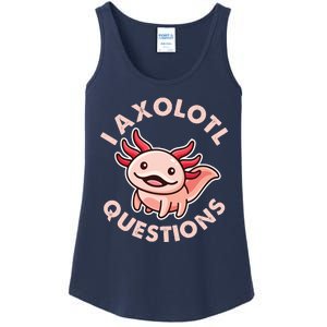 Funny Cute I Axolotl Questions Ladies Essential Tank