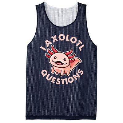 Funny Cute I Axolotl Questions Mesh Reversible Basketball Jersey Tank