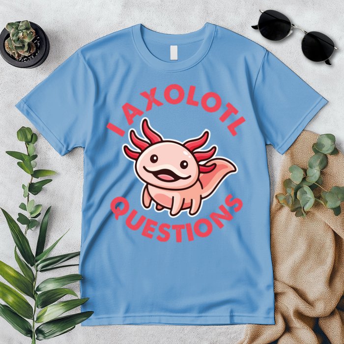 Funny Cute I Axolotl Questions Premium T-Shirt