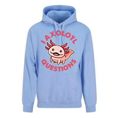 Funny Cute I Axolotl Questions Unisex Surf Hoodie